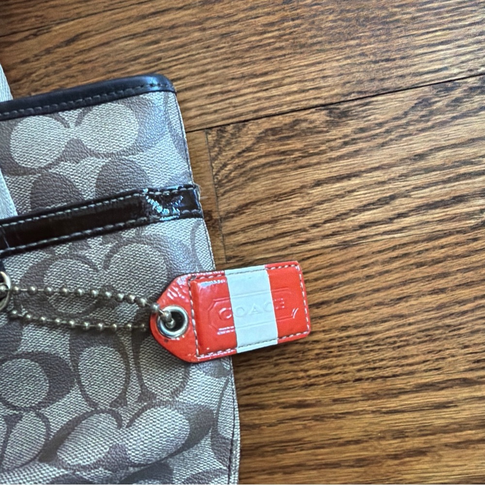 Coach Beige and Brown Signature Tote - Picture 6 of 6